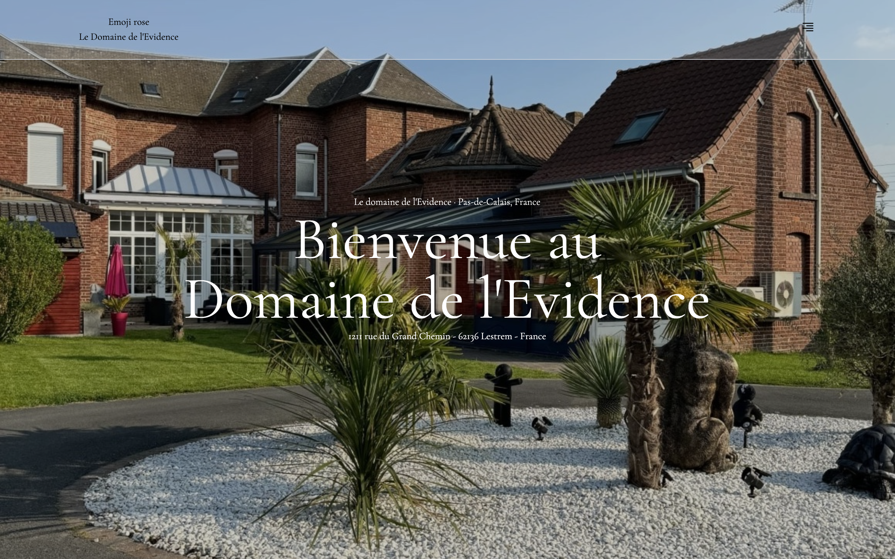 Capture d'écran du site Domaine de l'Evidence