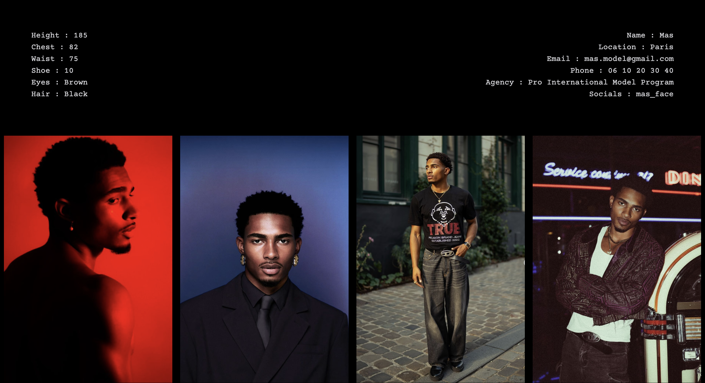 Capture d'écran du site Mas Photo